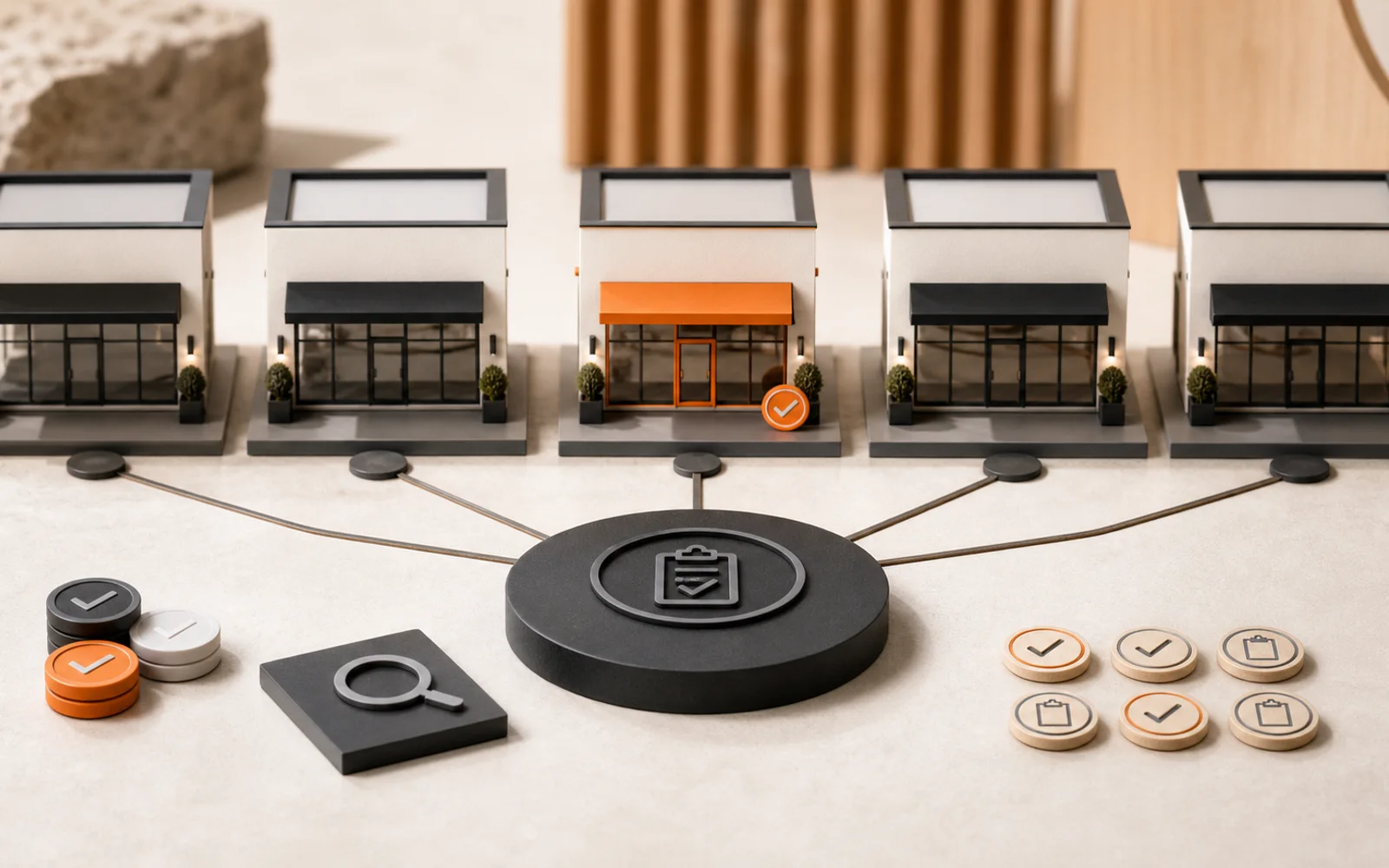 Five consistent franchise locations connected to one standards and quality system